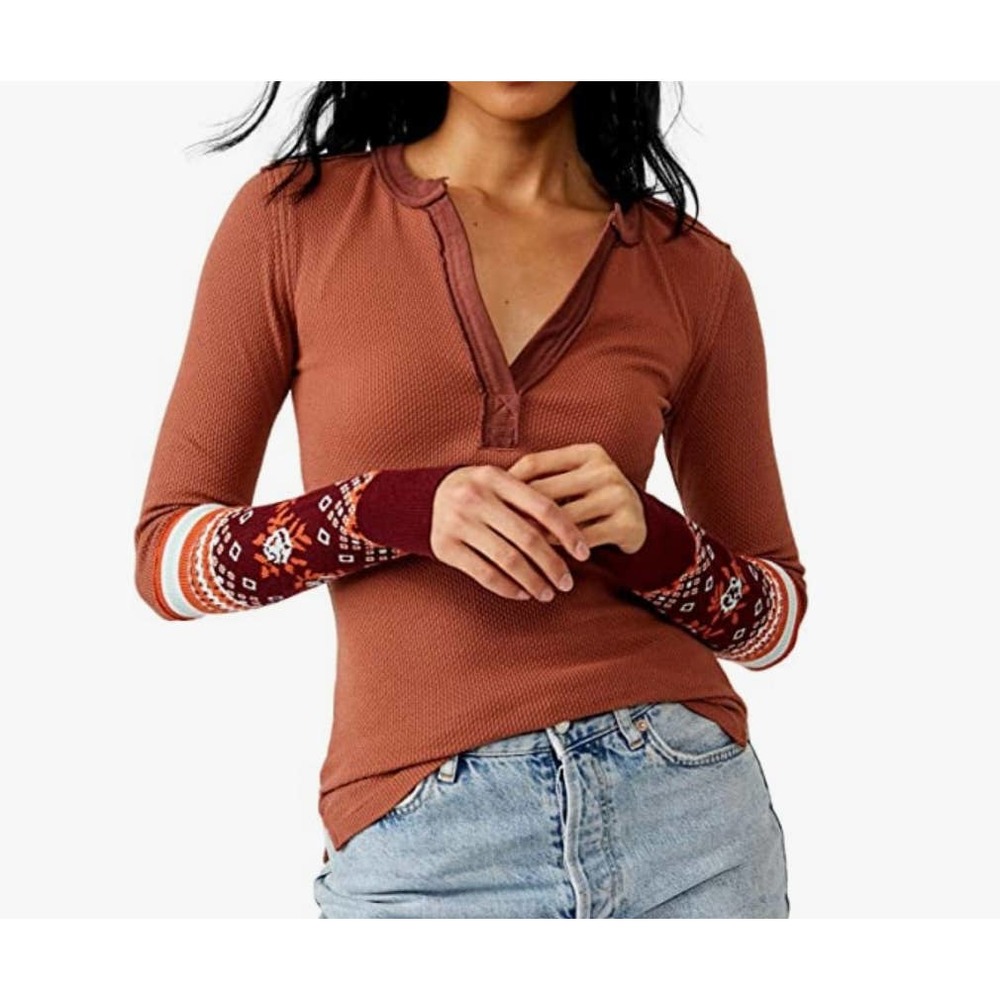 NWT FREE PEOPLE Mikah Layering Cuff Top Size Large